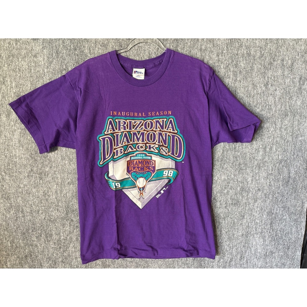 Vintage 1998 Arizona Diamondbacks Inaugural Season Pro Player Purple Shirt Men L